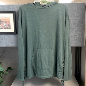 Teal green lightweight hoodie